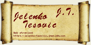 Jelenko Tešović vizit kartica